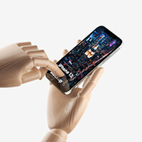 Wooden Hands & iPhone 12 Pro Mockups