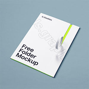 Free Folder Mockup with Perforation