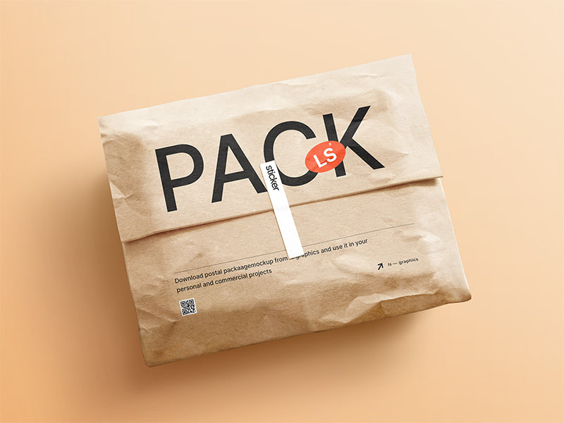 Free Kraft Paper Postal Package | ls.graphics