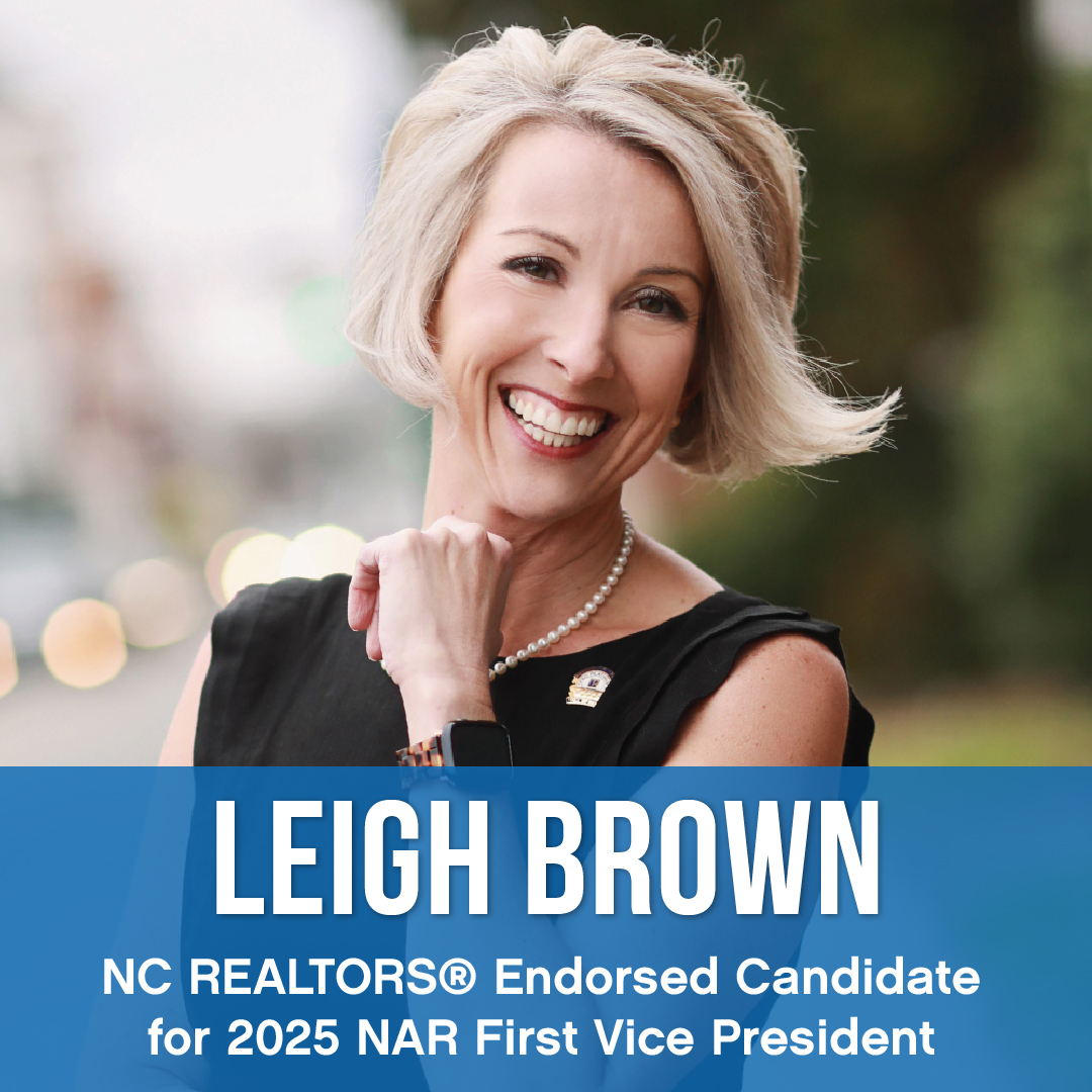 NC REALTORS® endorsement of Leigh Brown announcement