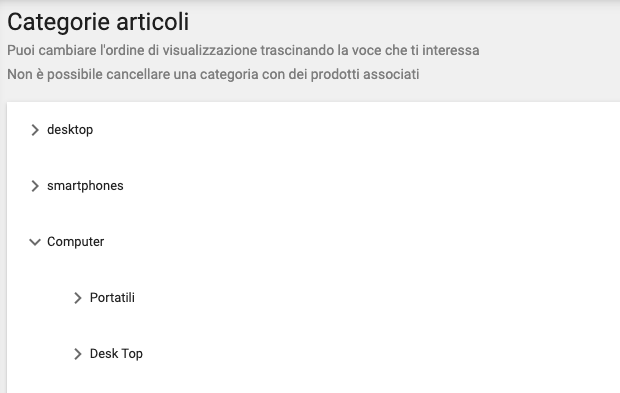 Categorie articoli