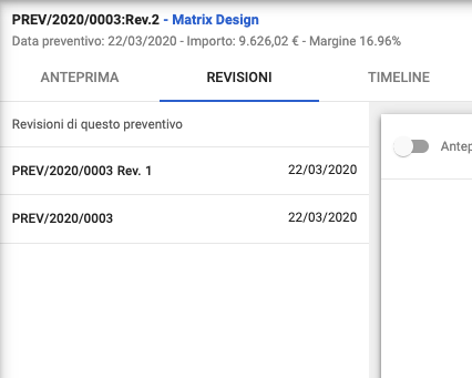 Cronologia revisioni