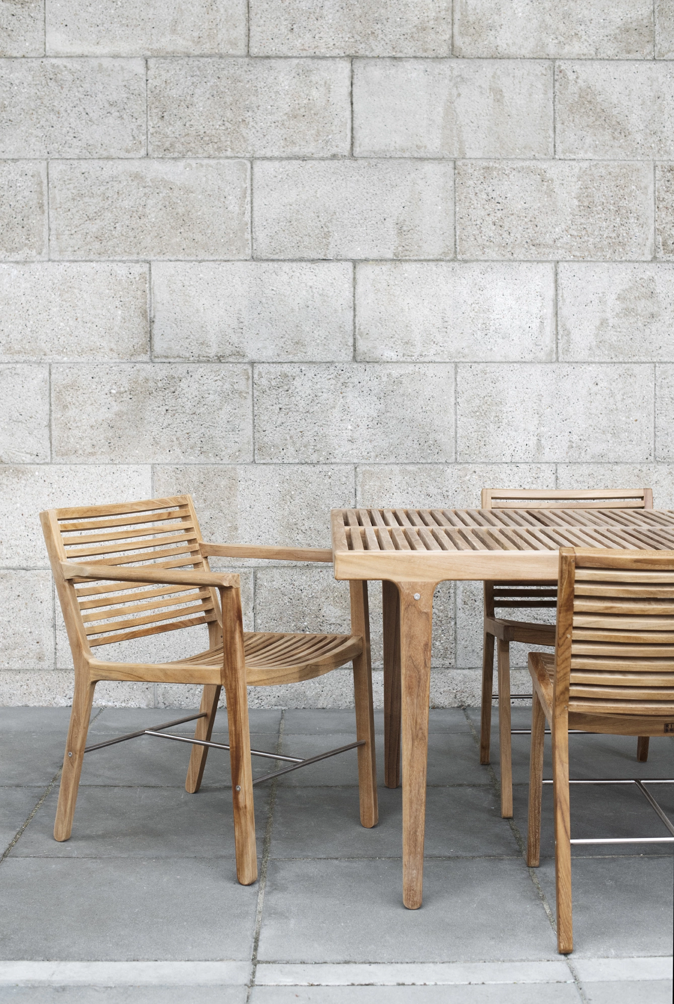 Chair Frame Ribs RIB Dining Chair with Armrest | Sibast Furniture | Habachy Designs