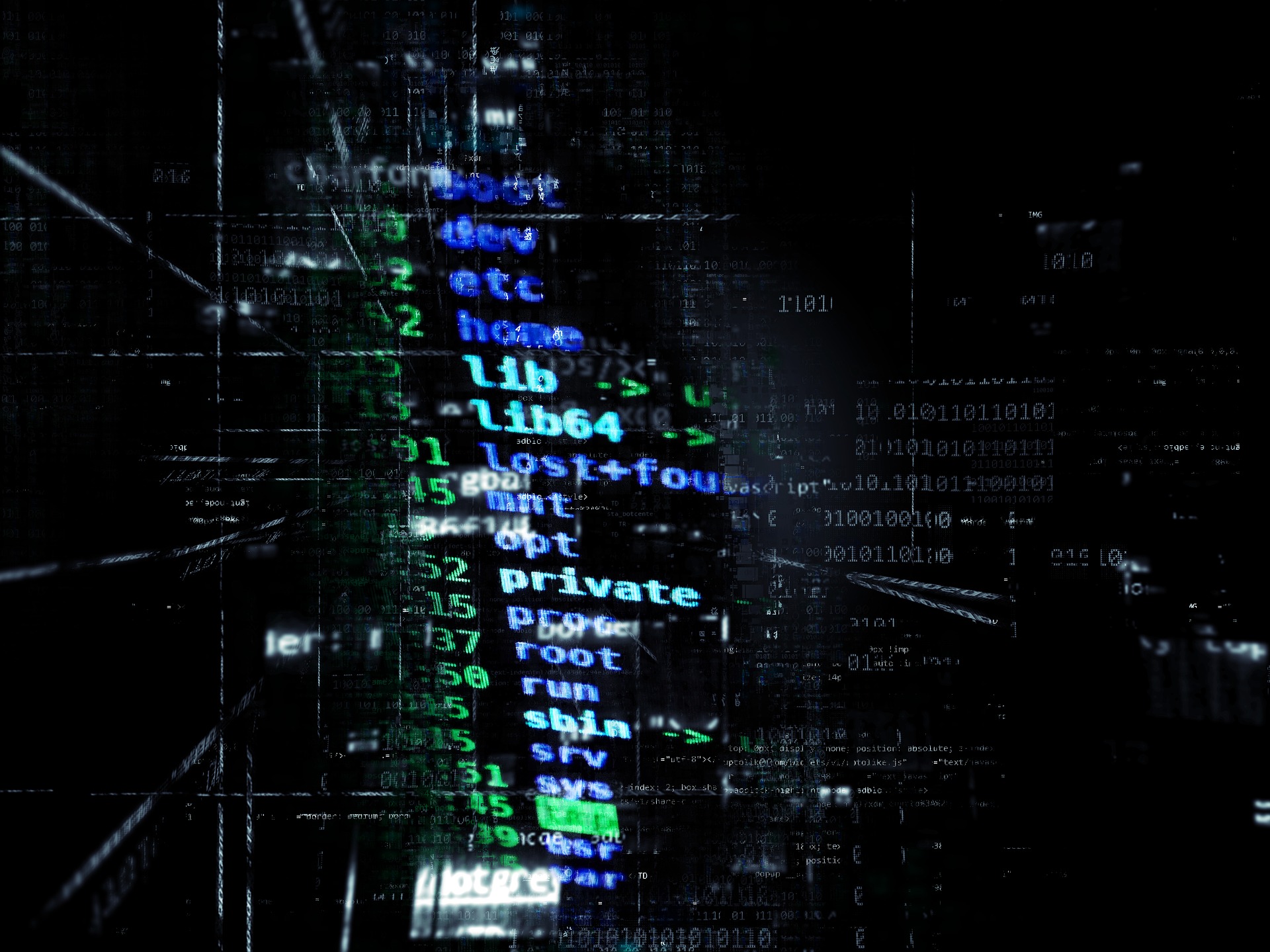 Computer information on screen for hacking
