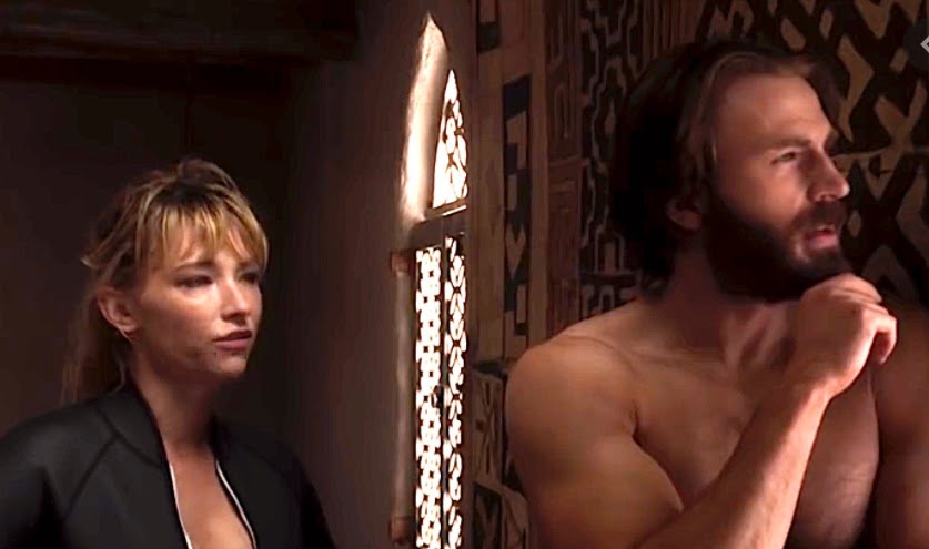 Haley Bennett and Chris Evans in The Red Sea Diving Resort