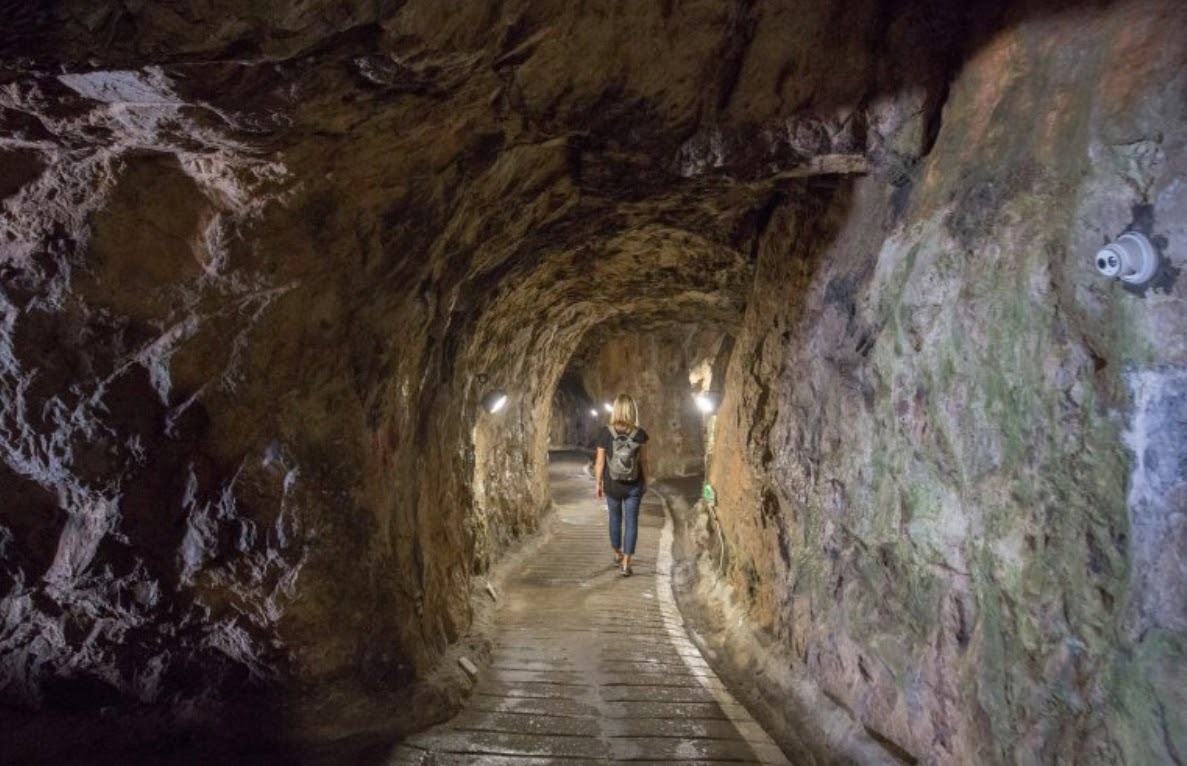 Rock of Gibraltar, cave tunnels