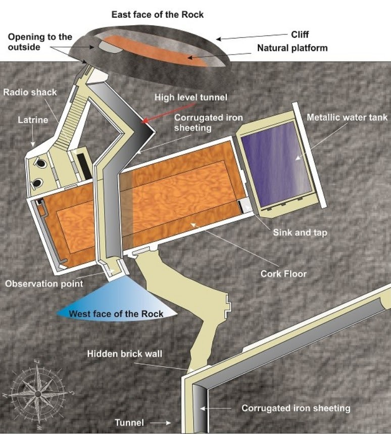 Graphic of the Stay Behind Cave