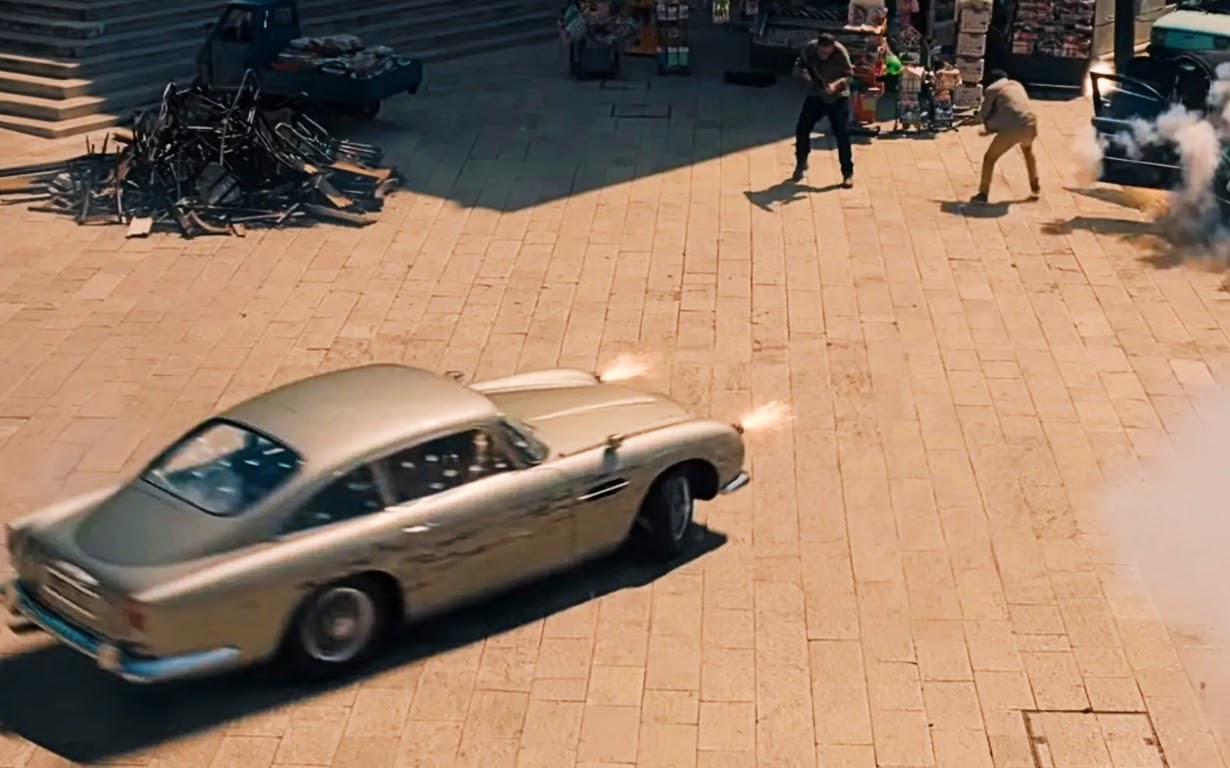 No Time to Die DB5 firing machine guns