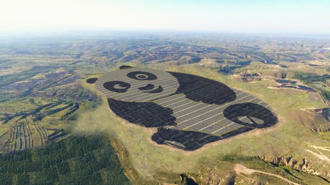Artist’s impression of a solar farm in China. Source: Chinese Merchants New Energy / Panda Energy.