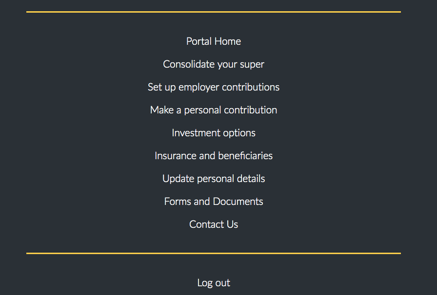 Future Super's member dashboard