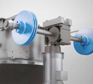 The Vortex drive system is modular and can be removed as a unit for service. A brake is always included with the Vortex hoist motor.