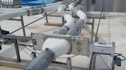 Wye Line Diverters Handling PVC Resin | Vortex