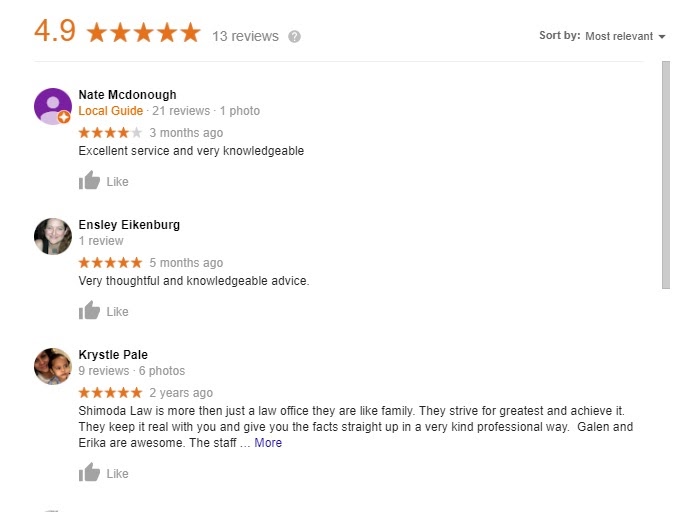 Sample Facebook Reviews