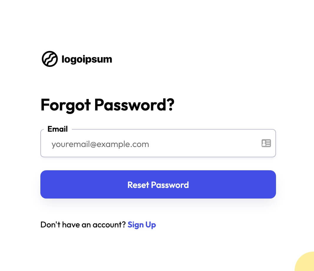 Webflow Forgot Password Form | Free Webflow Component