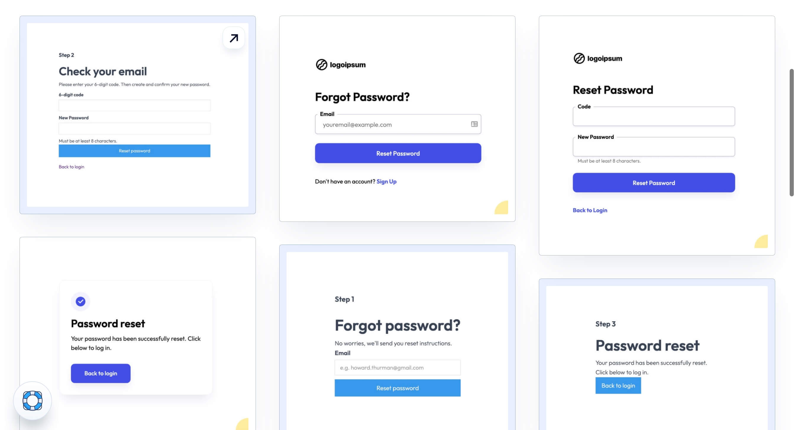 Free Webflow Forgot Password Components | Copy & Paste