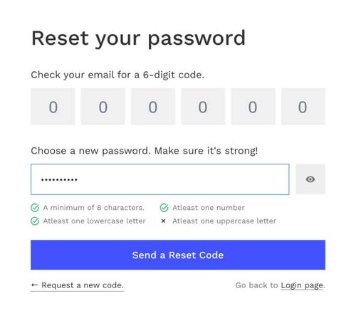 Downloads Reset Password Form for Webflow