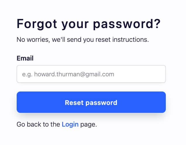 Downloads Reset Password Form | Free Webflow Component