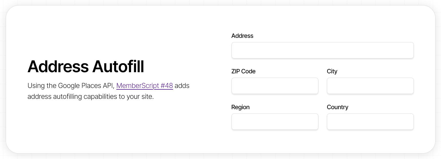 How to Build an Auto-fill Address Input on your Webflow Form ...