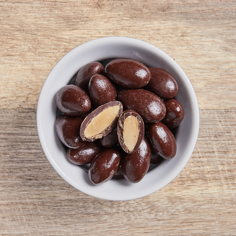 Almonds Coated in Dark Chocolate Org 4kg