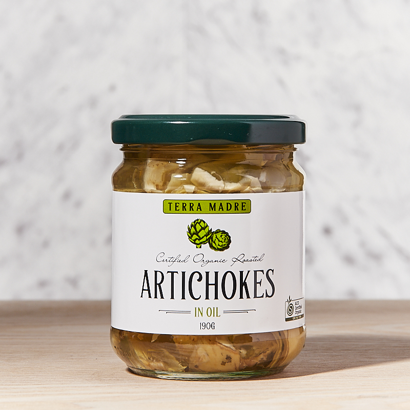 Artichokes Roasted Oil Organic TM 6x190gm Grocery Terra Madre