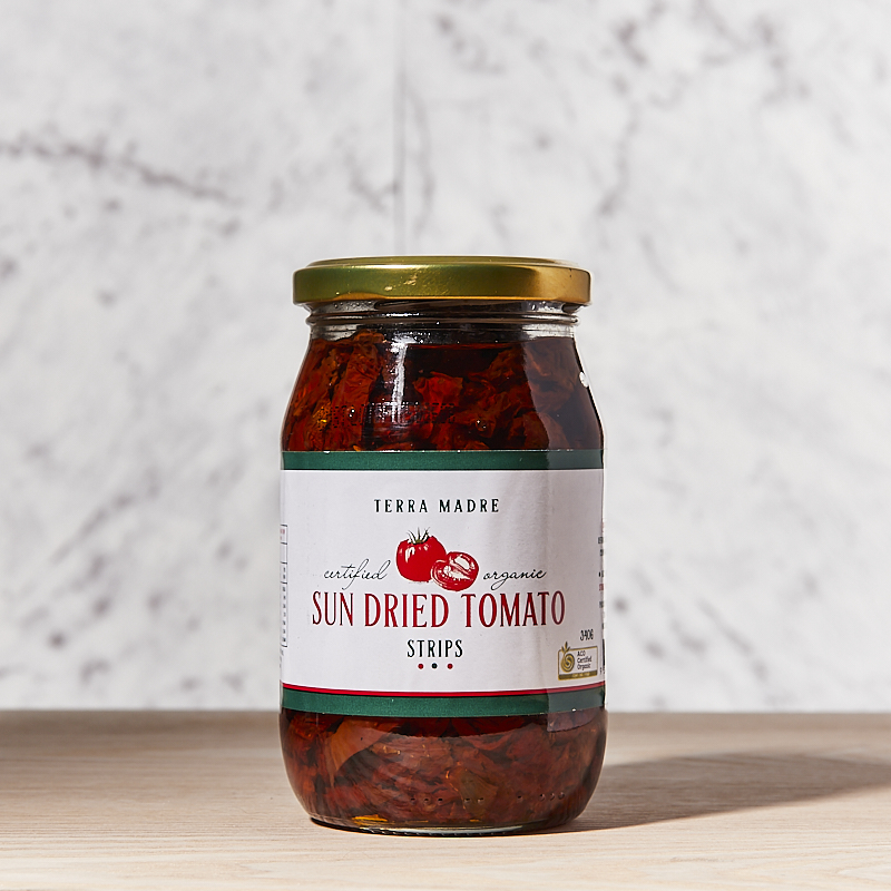 Tomato Sundried Strips in oil Organic TM 12 x 340g Grocery Terra Madre