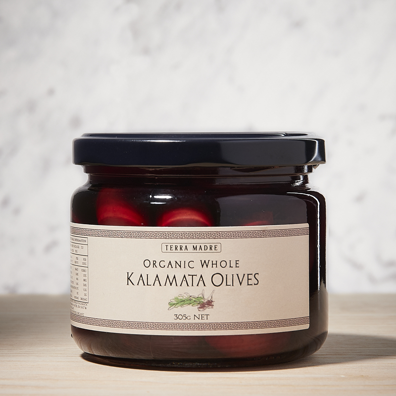 Olives Kalamata Whole Org Greece 6 x 305gm Grocery Terra Madre