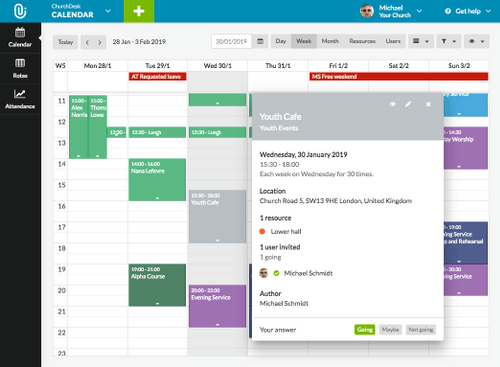 Church Calendar - Manage your church calendar online all in one place