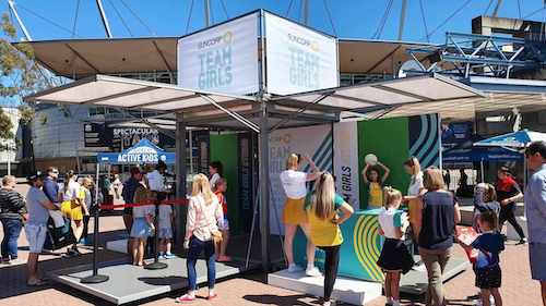 event photo of green screen activation