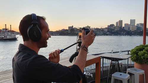 event staff at social playground video booth activation