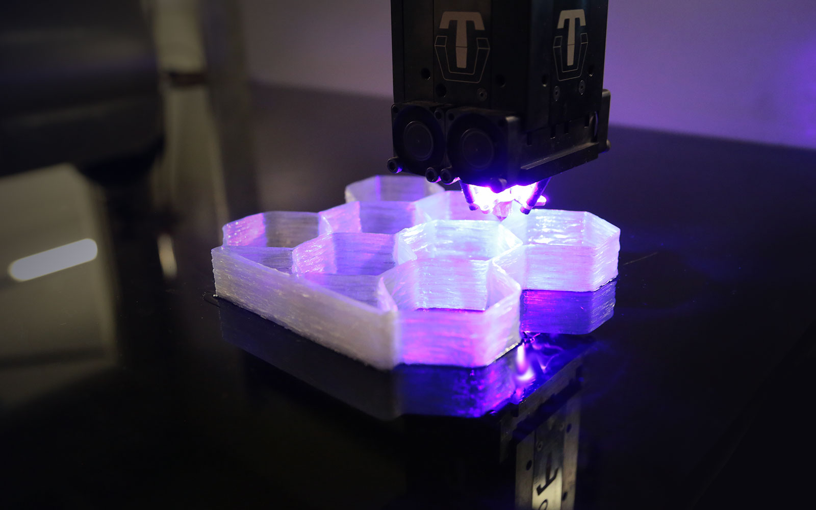 Fiberglass honeycomb quarter ellipse print with CF3D.