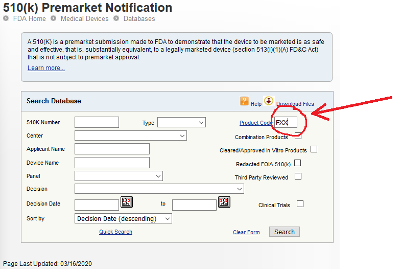 screenshot of FDA site regarding PPE masks coronavirus covid-19