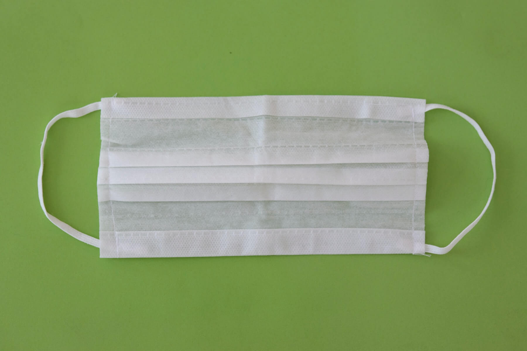 surgical mask procedural mask on green background covid19 how to help