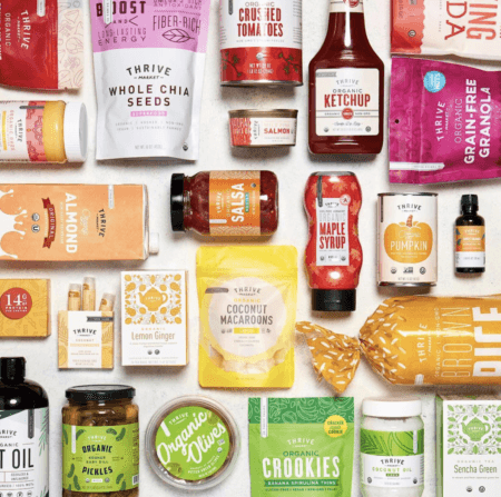healthy food color coordinated on white background thrive market