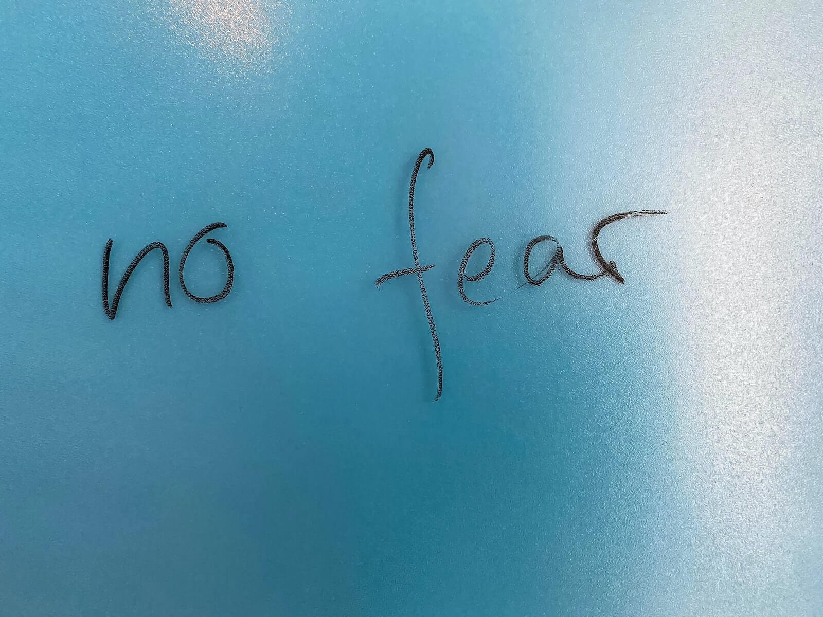 no fear written on blue background advice for new grad nurses 2020