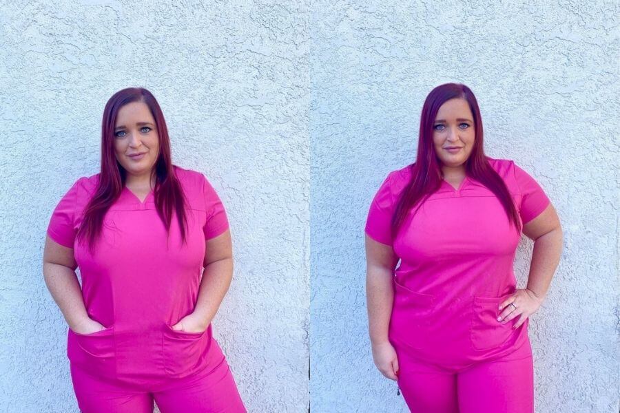 nurse jeri ford wearing borno-uniforms scrubs nursing scrubs review
