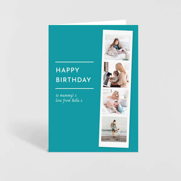 Personalised Birthday Card With Your Own Photo - Handmade, Blank Inside, Envelope Included