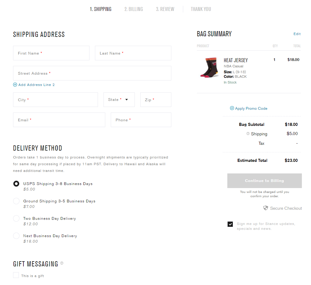 conversion optimized checkout process