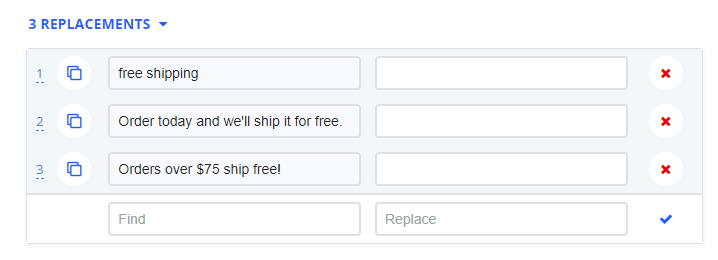 Remove "Free Shipping" language