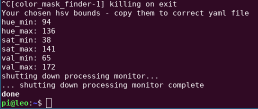 color mask values printed on the killing of the node