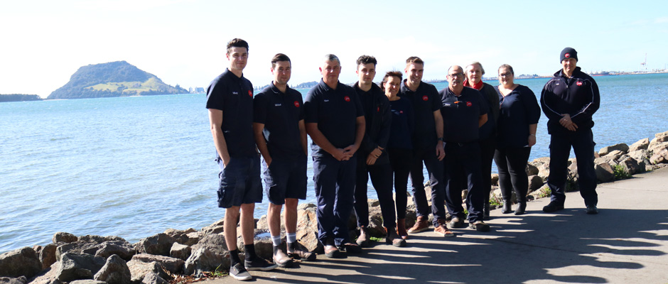 JAE Carpet Cleaning Tauranga Team with Ocean Views