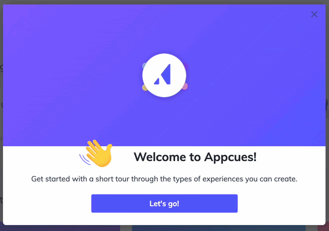 Image of an Appcues modal with a short description