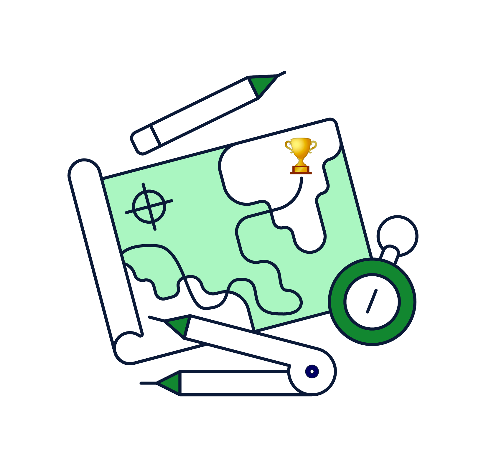 Treasure map illustration