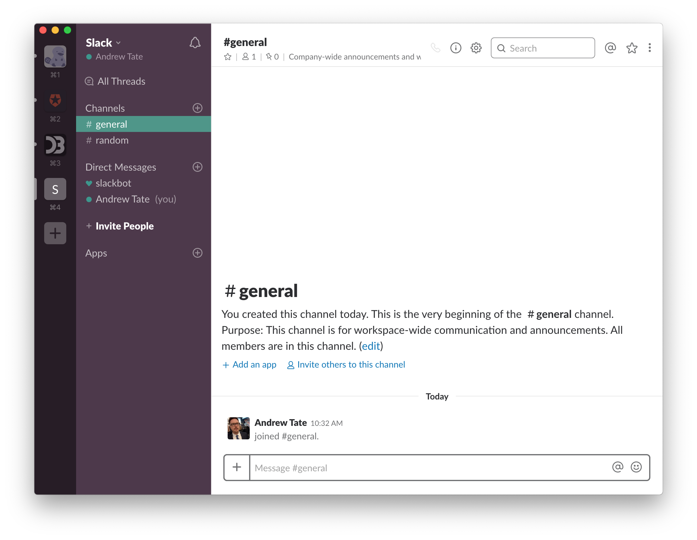 An example of intuitive UI. Slack has good UI for their new users. It is intuitive and easily understood what action you're supposed to take