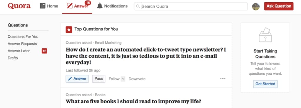 quora followers prompt example