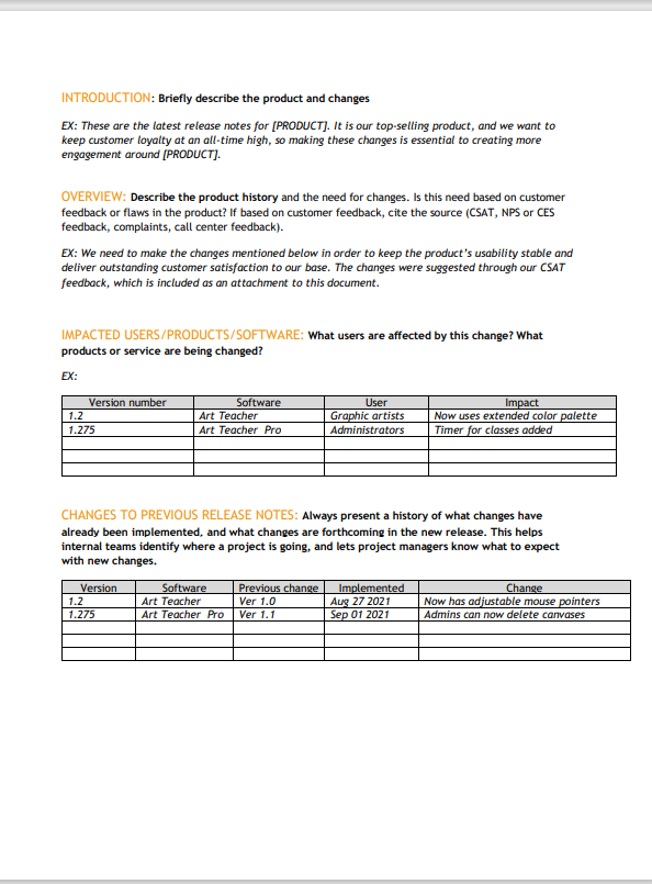 appcues release notes template