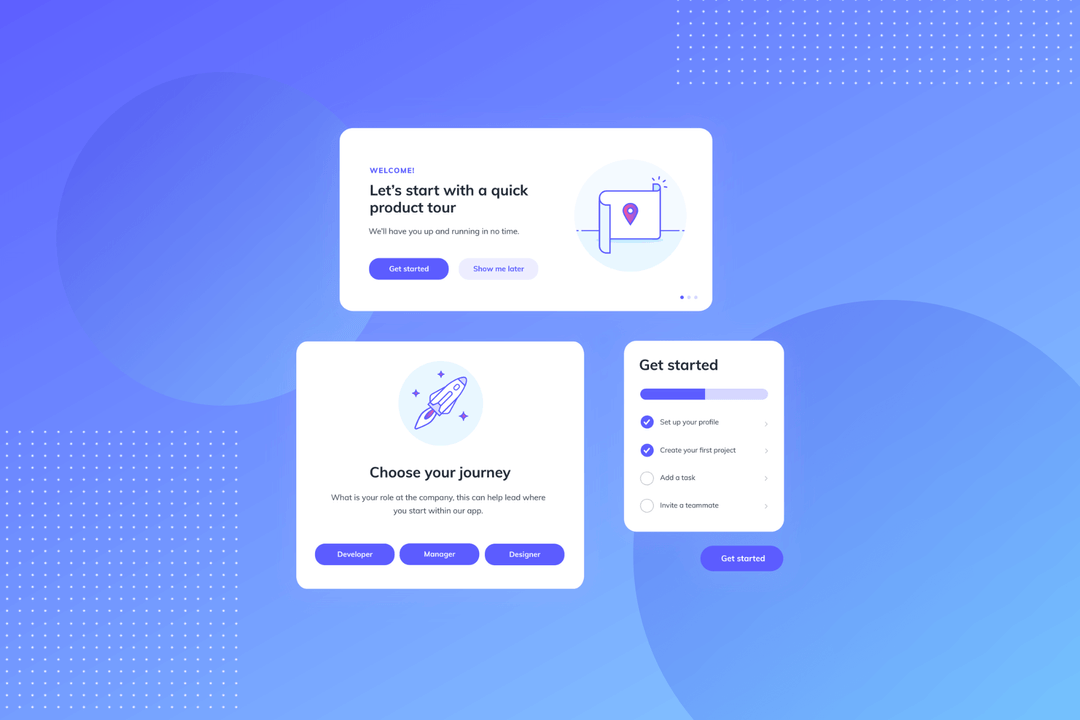 Product tour UI/UX: Best onboarding flow patterns, with tips & examples ... image.