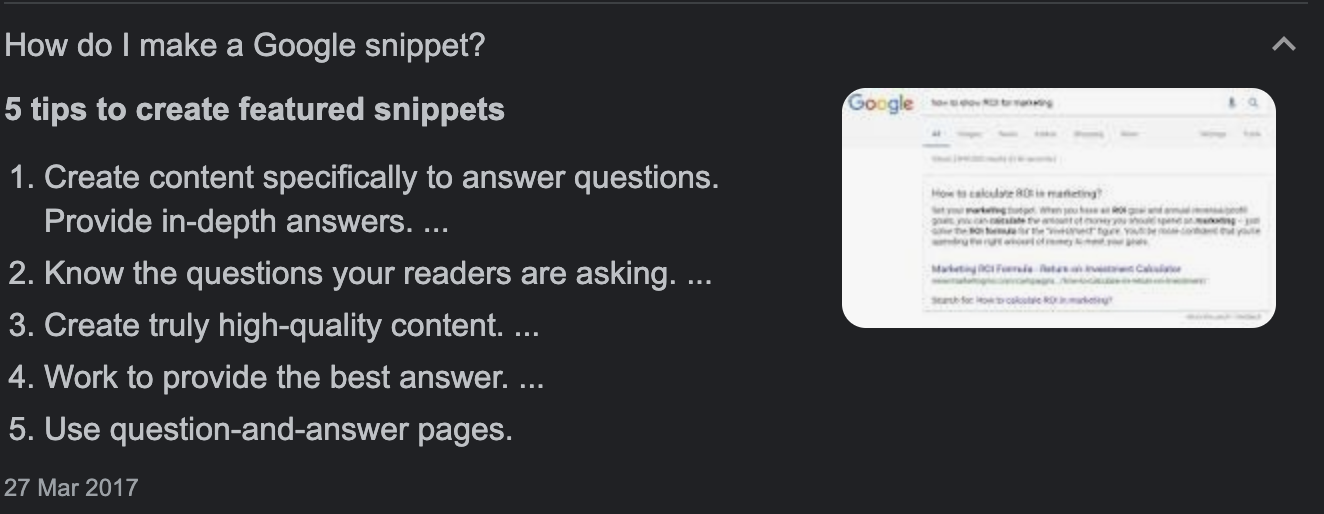 How Google Snippets work