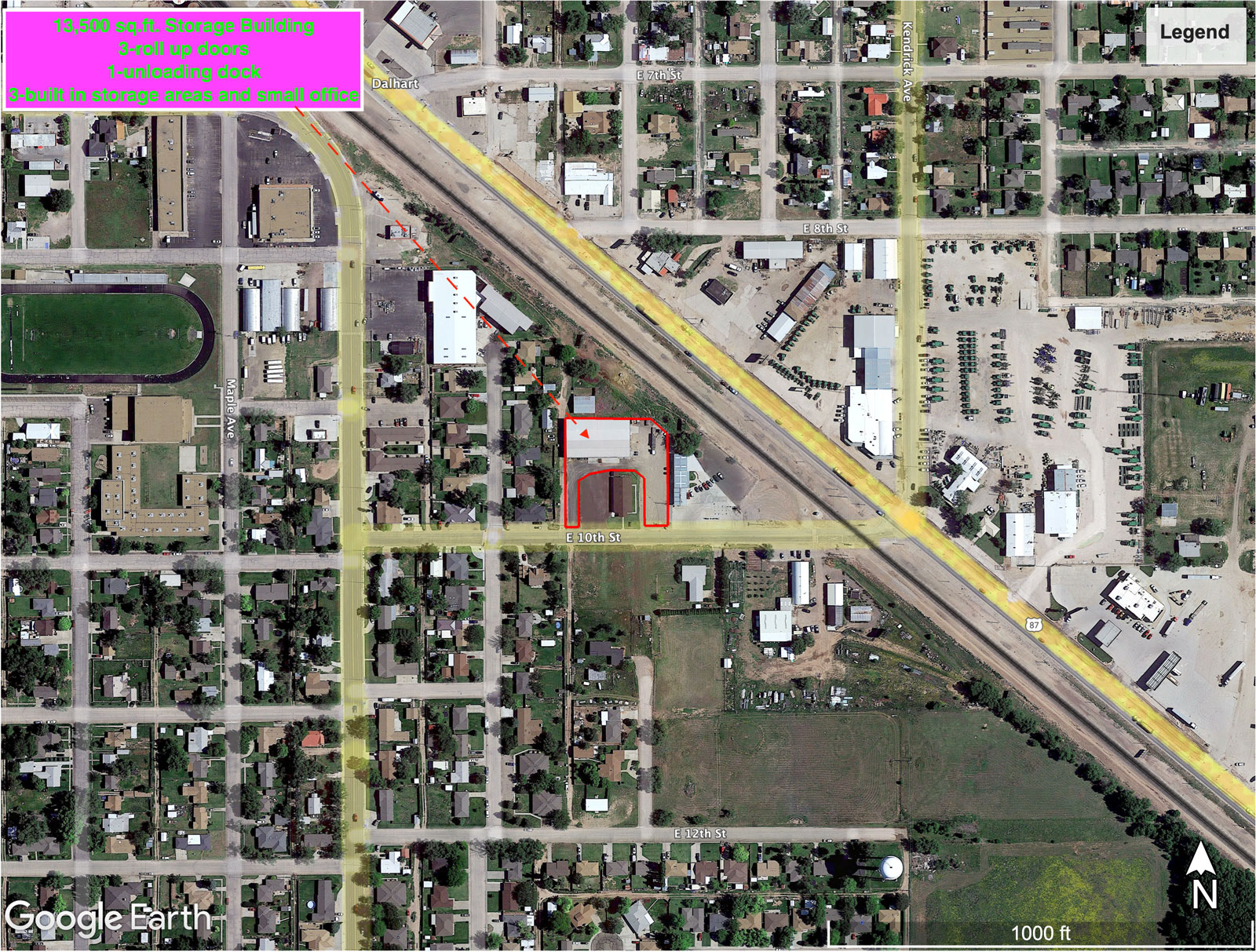 Storage Building with Highway Access Dalhart Real Estate Dalhart, TX