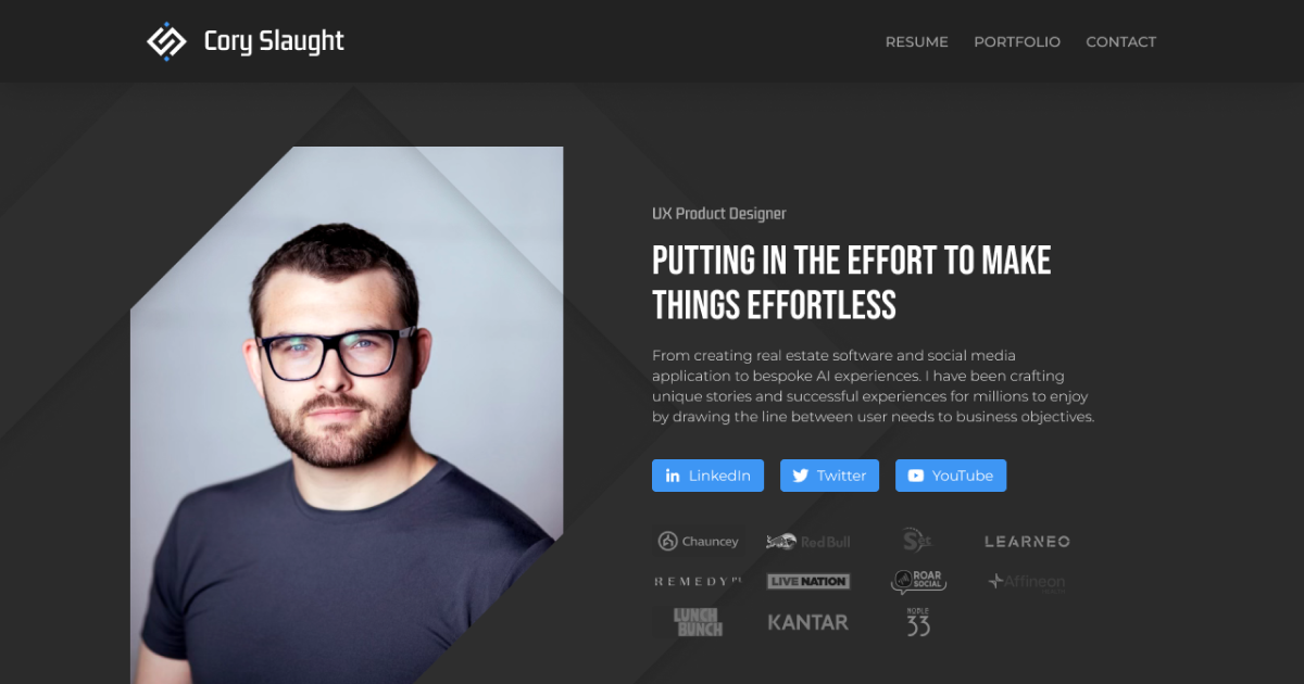 Cory Slaught's Portfolio Website