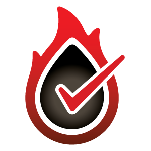 Verified Controls Logo Flame and Fuel Mark